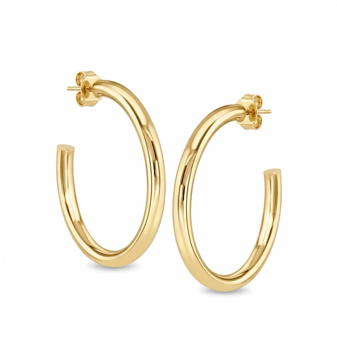 Halo Maxi Gold Vermeil Hoop Earrings