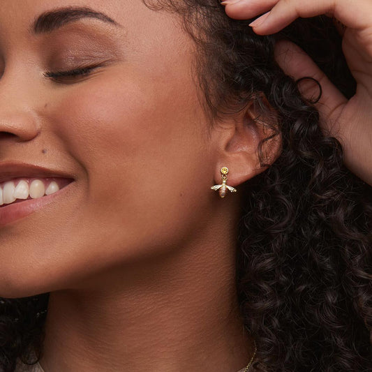 Clogau Citrine Honey Bee 9ct Gold Earrings Yellow Gold Clogau Citrine Honey Bee 9ct Gold Earrings Yellow Gold