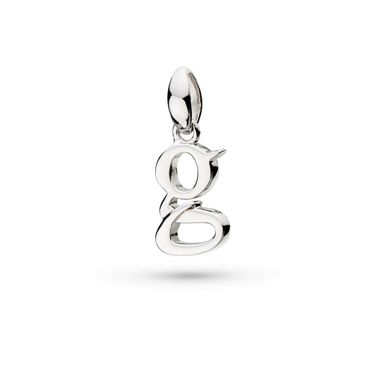 Kit Heath Kit Heath Skript Lowercase G Initial Sterling Silver Pendant White Gold Kit Heath Kit Heath Skript Lowercase G Initial Sterling Silver Pendant White Gold
