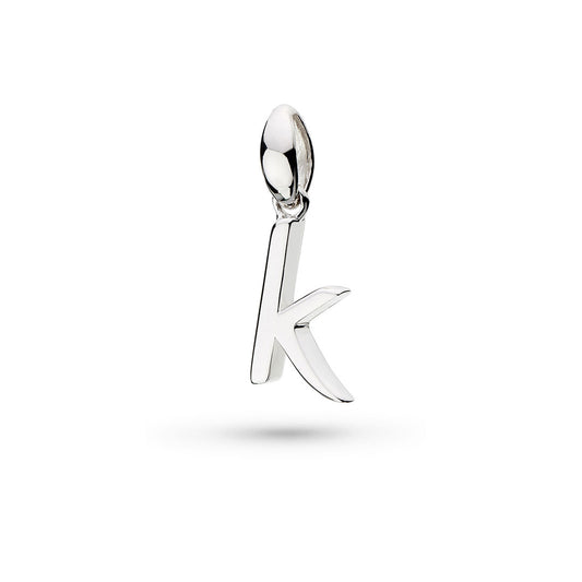 Kit Heath Kit Heath Skript Lowercase K Initial Sterling Silver Pendant White Gold Kit Heath Kit Heath Skript Lowercase K Initial Sterling Silver Pendant White Gold