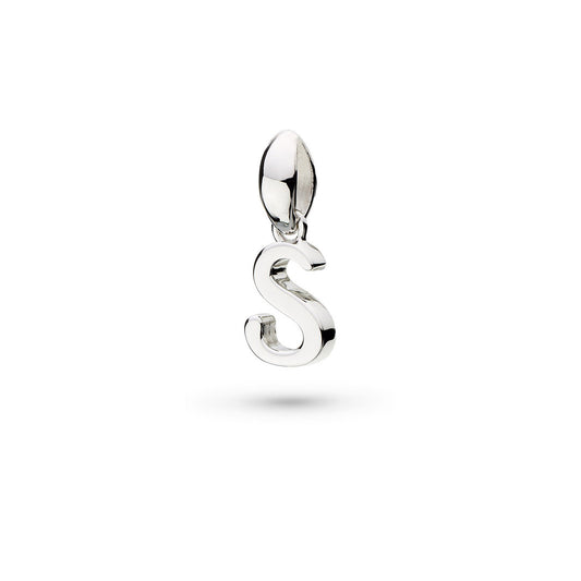 Kit Heath Kit Heath Skript Lowercase S Initial Sterling Silver Pendant White Gold Kit Heath Kit Heath Skript Lowercase S Initial Sterling Silver Pendant White Gold