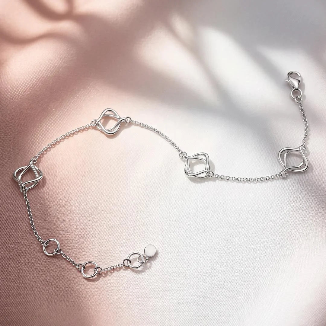 Kit Heath Alicia Sterling Silver Fine Station Bracelet