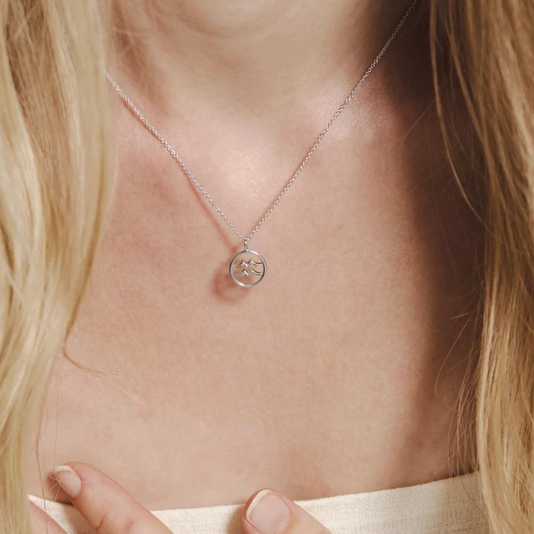 Kit Heath Celeste Aquarius Zodiac Sterling Silver Necklace