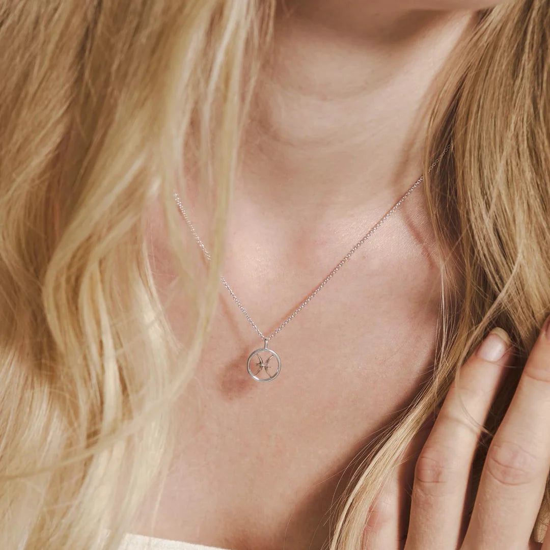 Kit Heath Celeste Pisces Zodiac Sterling Silver Necklace