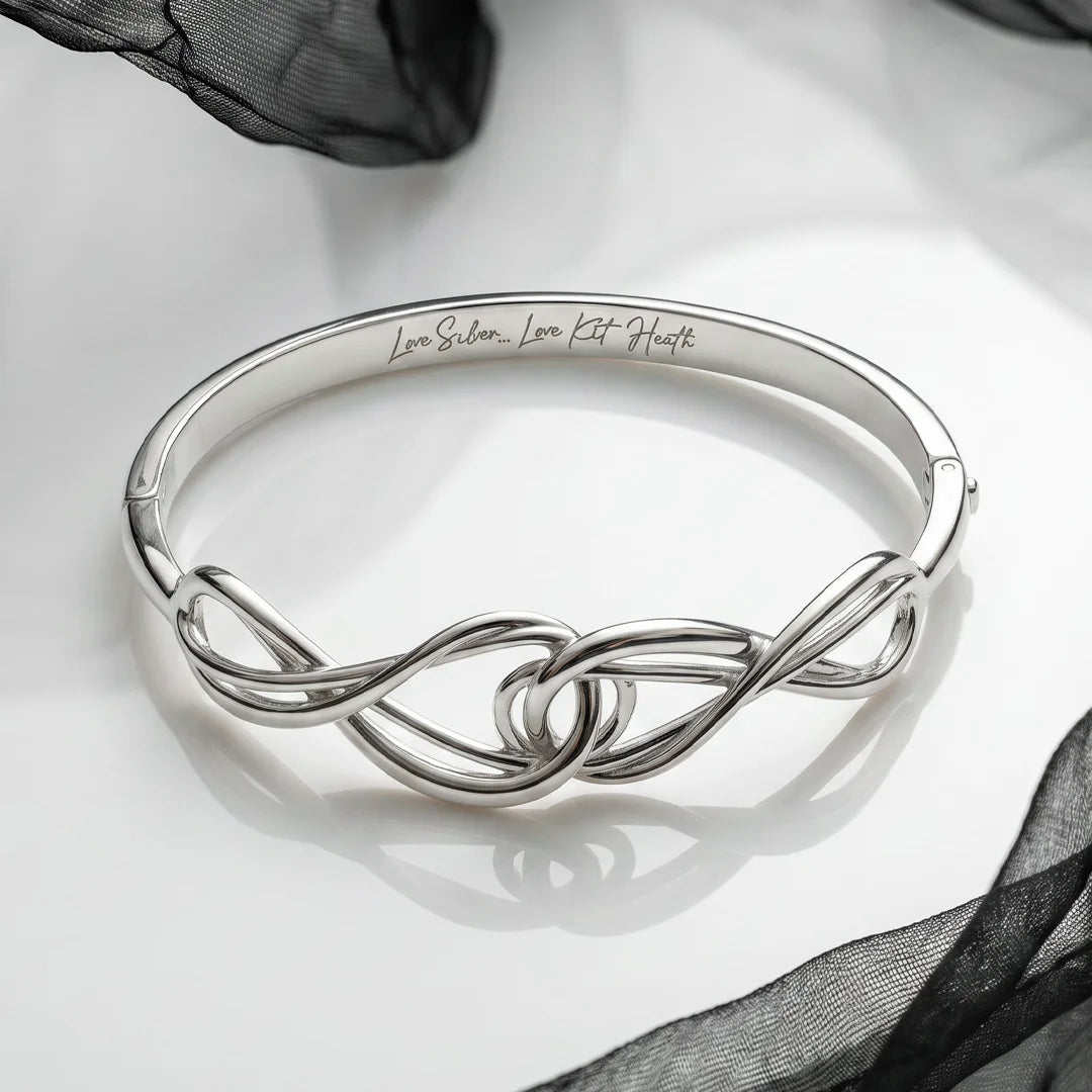 Kit Heath Infinity M/L Sterling Silver Hinged Bangle