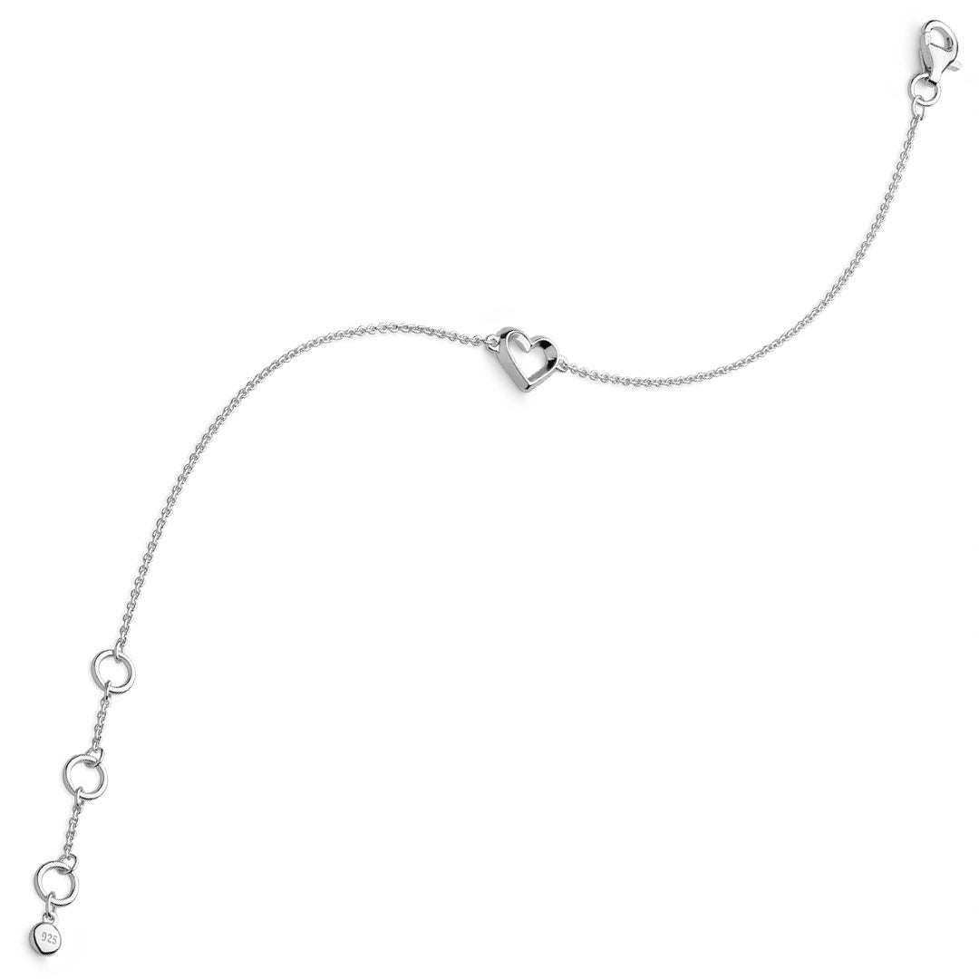 Kit Heath Love Heart Sterling Silver Bracelet