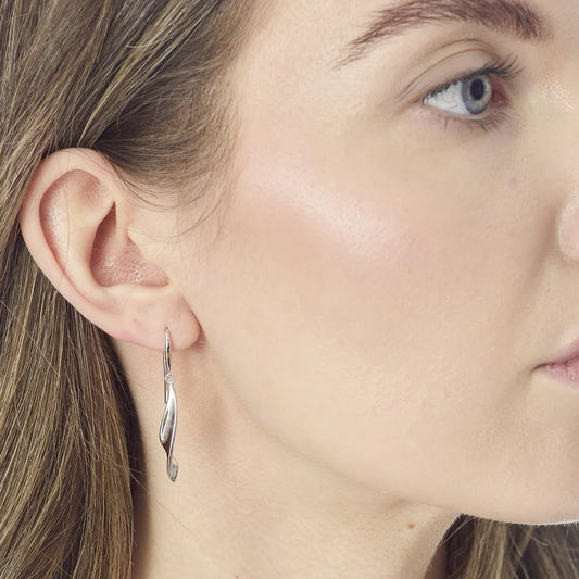 Kit Heath Serenity Curve Sterling Silver Drop Earrings Kit Heath Serenity Curve Sterling Silver Drop Earrings