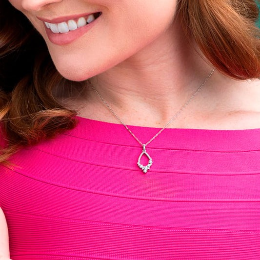18ct White Gold 0.65ct Diamonds Moonlit Mirage Drop Pendant White Gold 18ct White Gold 0.65ct Diamonds Moonlit Mirage Drop Pendant White Gold