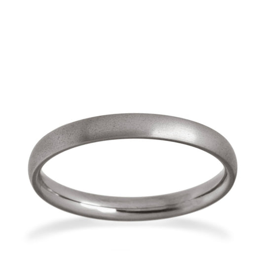 3mm Oval Court Medium Weight Titanium Wedding Ring White Gold 3mm Oval Court Medium Weight Titanium Wedding Ring White Gold