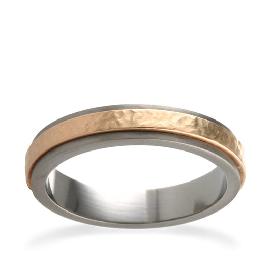4mm Sandstone Finish Titanium Ring Rose Gold 4mm Sandstone Finish Titanium Ring Rose Gold