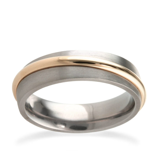 6mm Classic Court Orbital Titanium Ring Rose Gold 6mm Classic Court Orbital Titanium Ring Rose Gold
