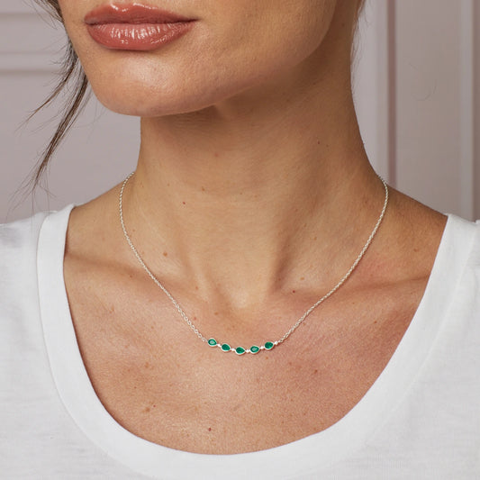 Laura Ashley Silver Chalcedony Thornage Flowers Necklace Laura Ashley Silver Chalcedony Thornage Flowers Necklace