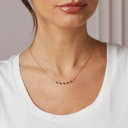 Laura Ashley Silver Garnet Thornage Flowers Necklace Laura Ashley Silver Garnet Thornage Flowers Necklace