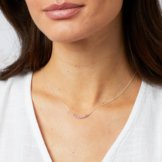 Laura Ashley Alford Meadow Amethyst Sterling Silver Necklace White Gold Laura Ashley Alford Meadow Amethyst Sterling Silver Necklace White Gold