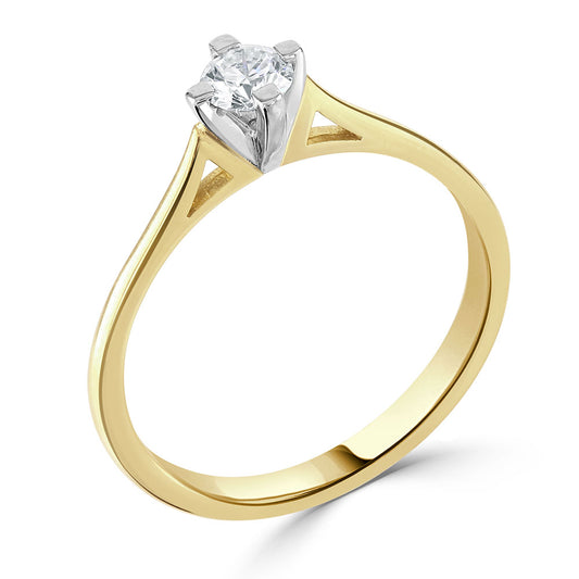 0.30CT Diamond Solitaire Engagement Ring Yellow Gold 0.30CT Diamond Solitaire Engagement Ring Yellow Gold