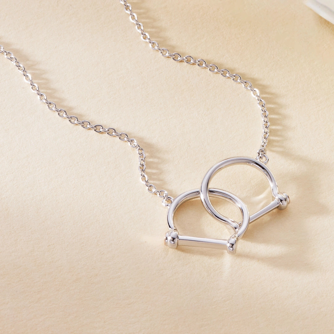 Clogau Sterling Silver Stirrup Necklace