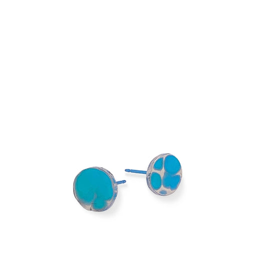 Organic Planished Halo Stud Earrings Organic Planished Halo Stud Earrings
