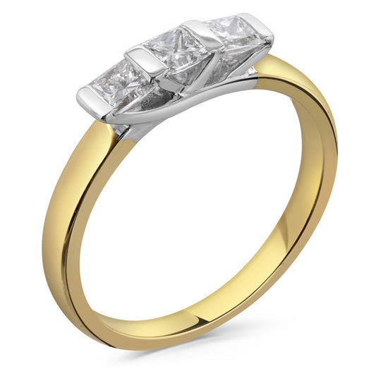Princess Diamond Engagement Ring Yellow Gold Princess Diamond Engagement Ring Yellow Gold
