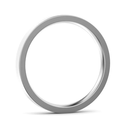 2.5mm Flat Court Heavy Weight Wedding Ring White Gold 2.5mm Flat Court Heavy Weight Wedding Ring White Gold