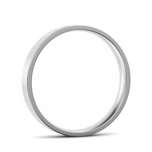3mm Flat Court Light Weight Wedding Ring White Gold 3mm Flat Court Light Weight Wedding Ring White Gold