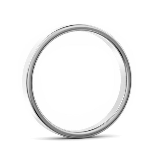 3mm Modern Court Light Weight Wedding Ring White Gold 3mm Modern Court Light Weight Wedding Ring White Gold