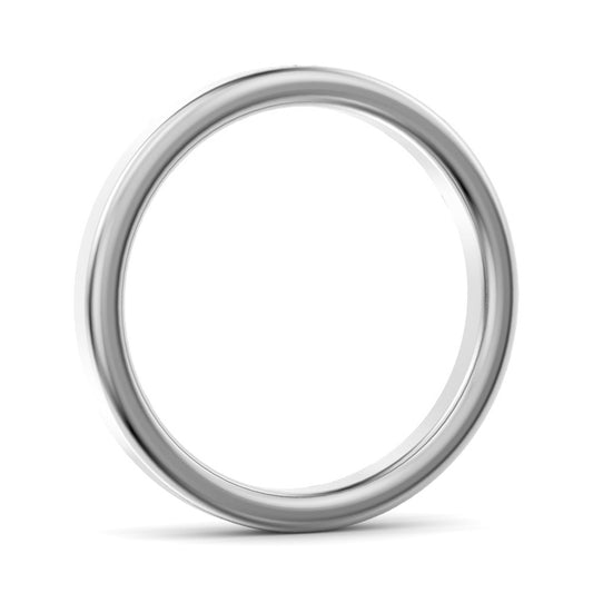 3mm Modern Court Medium Weight Wedding Ring White Gold 3mm Modern Court Medium Weight Wedding Ring White Gold