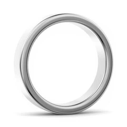 5mm Modern Court Medium Weight Wedding Ring White Gold 5mm Modern Court Medium Weight Wedding Ring White Gold