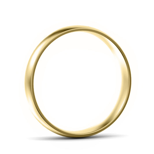 4mm Classic Court Light Weight Wedding Ring Yellow Gold 4mm Classic Court Light Weight Wedding Ring Yellow Gold