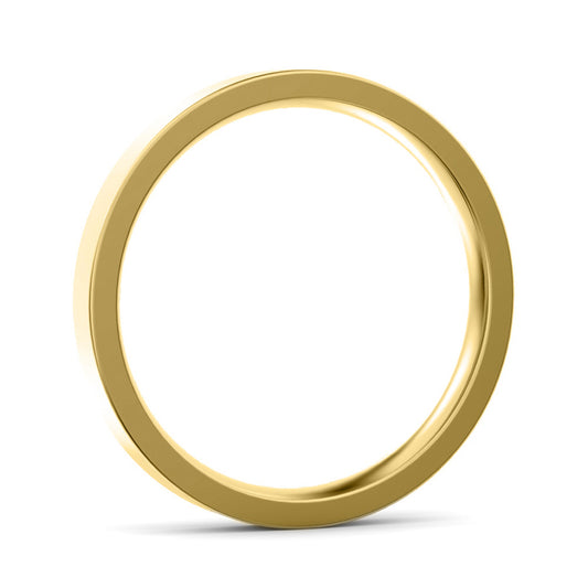 2.5mm Flat Court Heavy Weight Wedding Ring Yellow Gold 2.5mm Flat Court Heavy Weight Wedding Ring Yellow Gold