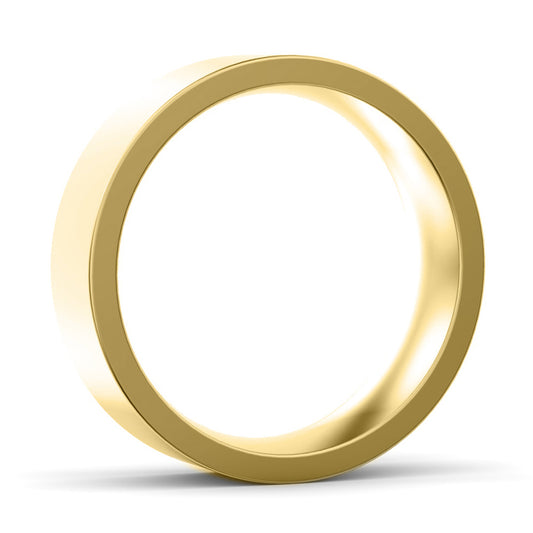 6mm Flat Court Heavy Weight Wedding Ring Yellow Gold 6mm Flat Court Heavy Weight Wedding Ring Yellow Gold