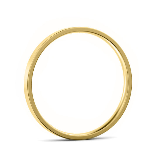 2mm Flat Court Light Weight Wedding Ring Yellow Gold 2mm Flat Court Light Weight Wedding Ring Yellow Gold