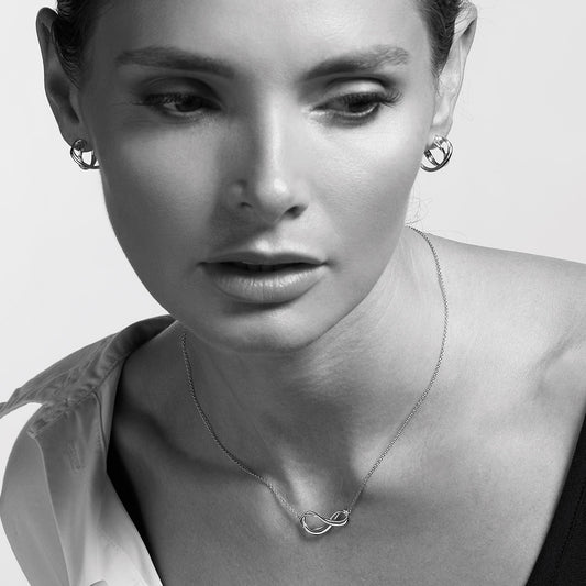 Kit Heath Infinity Sterling Silver Necklace White Gold Kit Heath Infinity Sterling Silver Necklace White Gold