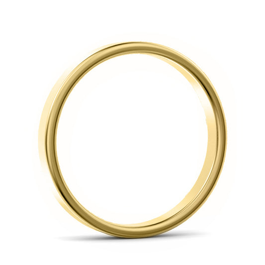 3mm Modern Court Light Weight Wedding Ring Yellow Gold 3mm Modern Court Light Weight Wedding Ring Yellow Gold
