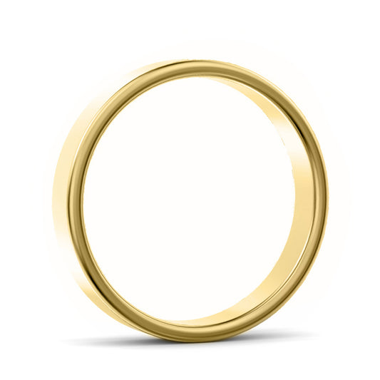 4mm Modern Court Light Weight Wedding Ring Yellow Gold 4mm Modern Court Light Weight Wedding Ring Yellow Gold