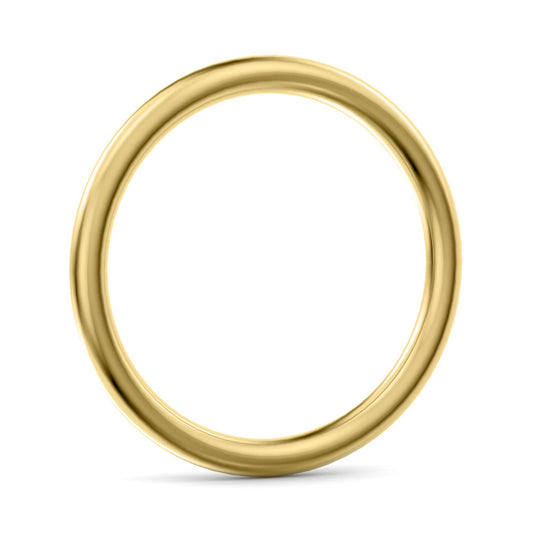 2mm Oval Court Heavy Weight Wedding Ring Yellow Gold 2mm Oval Court Heavy Weight Wedding Ring Yellow Gold