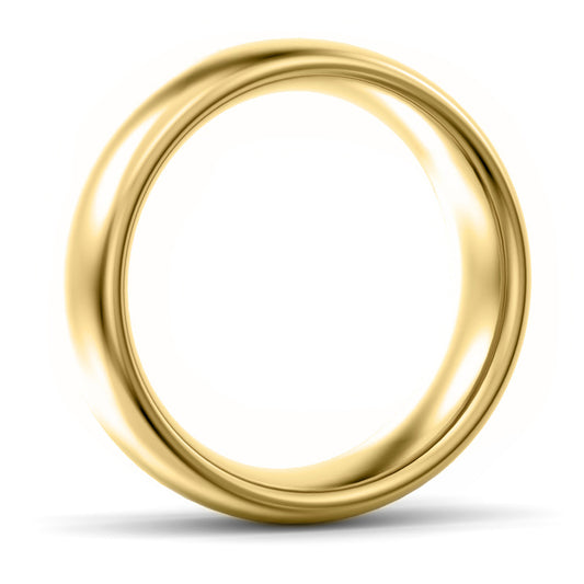 7mm Oval Court Heavy Weight Wedding Ring Yellow Gold 7mm Oval Court Heavy Weight Wedding Ring Yellow Gold