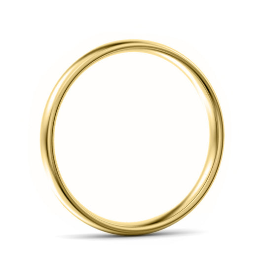 3mm Oval Court Light Weight Wedding Ring Yellow Gold 3mm Oval Court Light Weight Wedding Ring Yellow Gold