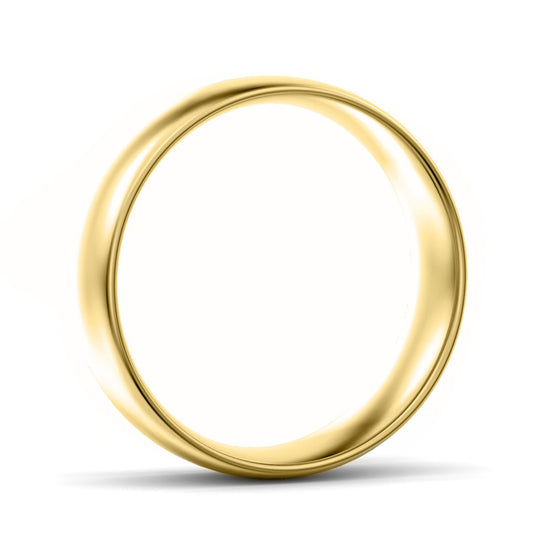 6mm Oval Court Light Weight Wedding Ring Yellow Gold 6mm Oval Court Light Weight Wedding Ring Yellow Gold