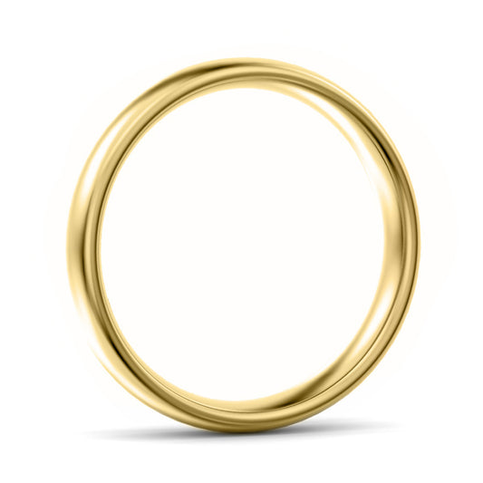 4mm Oval Court Medium Weight Wedding Ring Yellow Gold 4mm Oval Court Medium Weight Wedding Ring Yellow Gold