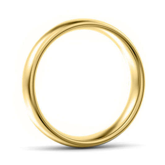 5mm Oval Court Medium Weight Wedding Ring Yellow Gold 5mm Oval Court Medium Weight Wedding Ring Yellow Gold