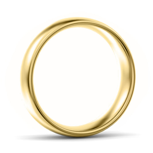 6mm Oval Court Medium Weight Wedding Ring Yellow Gold 6mm Oval Court Medium Weight Wedding Ring Yellow Gold
