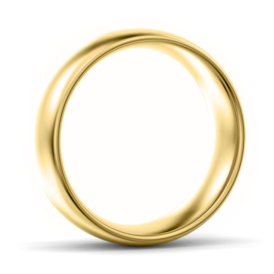 7mm Oval Court Medium Weight Wedding Ring Yellow Gold 7mm Oval Court Medium Weight Wedding Ring Yellow Gold