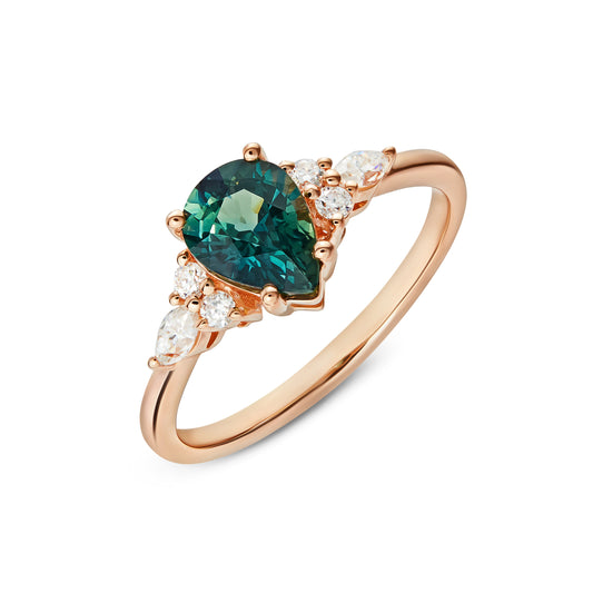 Crown Teardrop Teal Sapphire and Diamond Engagement Wedding Ring Crown Teardrop Teal Sapphire and Diamond Engagement Wedding Ring Crown Teardrop Teal Sapphire and Diamond Engagement Wedding Ring Crown Teardrop Teal Sapphire and Diamond Engagement Wedding Ring
