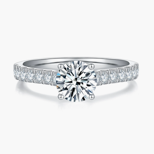 0.34CT Diamond Vintage Ring 1 Amethyst White Gold