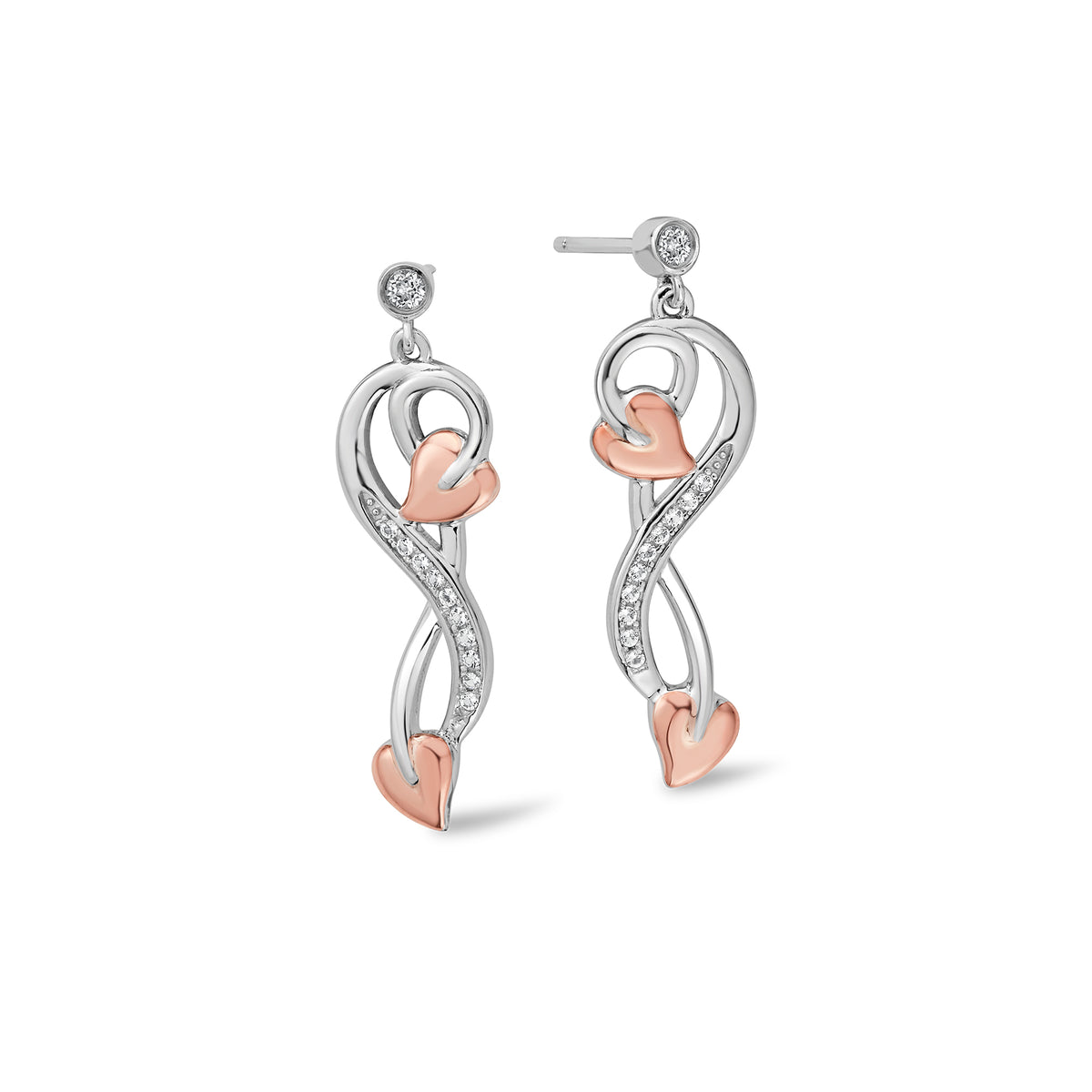 Clogau Tree of Life Sterling Silver Vine Topaz Drop Earrings