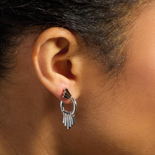 Kit Heath Array Sterling Silver Dangle Hoop Earrings Kit Heath Array Sterling Silver Dangle Hoop Earrings