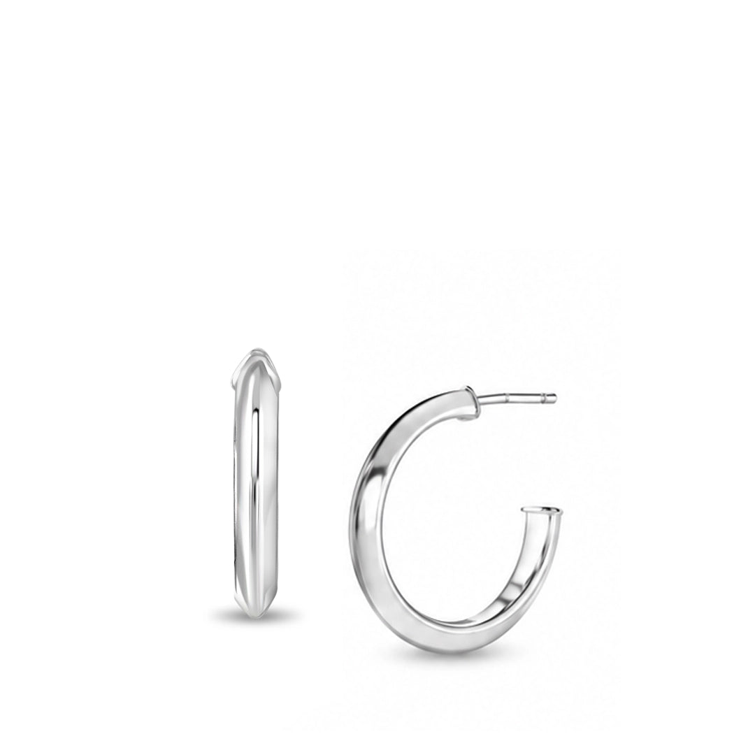 Vertex Small Sterling Silver Hoop Earrings