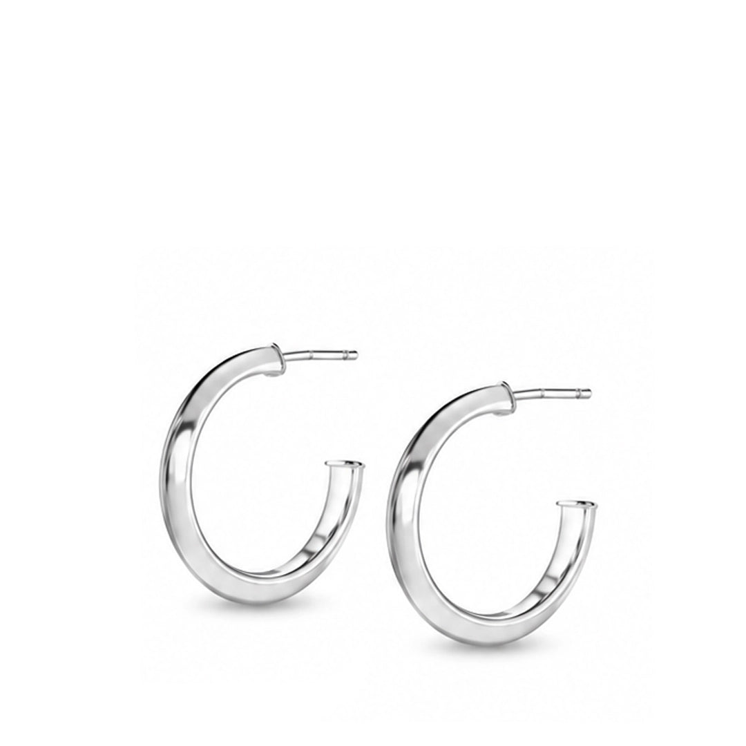 Vertex Small Sterling Silver Hoop Earrings
