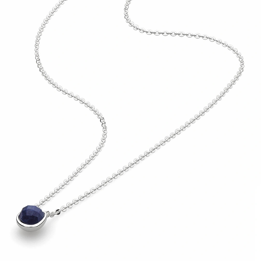Kit Heath Sterling Silver Coast Pebble Lapis Lazuli Mini Necklace