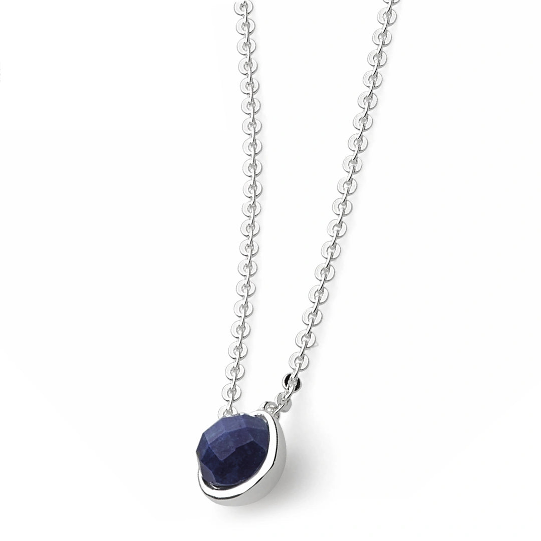 Kit Heath Sterling Silver Coast Pebble Lapis Lazuli Mini Necklace